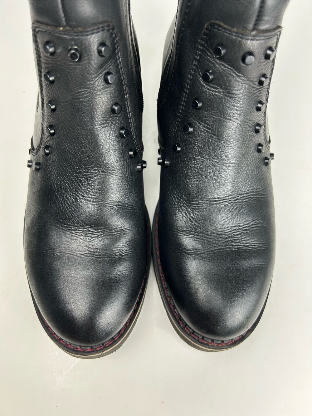 Pikolinos Vicar Chelsea Black Leather Side Zip Studded Ankle Boots EU 39 - Picture 3 of 15